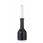 Ferm Living Kerzenständer L aus Holz, schwarz, 17cm