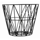 Ferm Living Basket lavet af jern, sort, 3 størrelser: 40x35cm, 50x40cm, 60x45cm