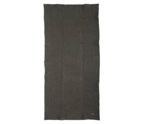 Ferm Living Serviette en coton organique, gris, 50x100cm ou 70x140cm