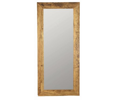 Housedoctor Miroir faite de bois recyclé, brun, 95x210cm