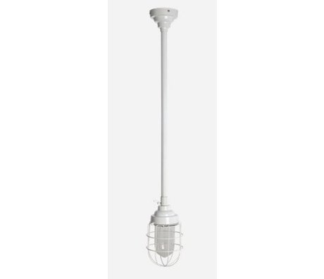 Housedoctor Asta lampada a sospensione in metallo, bianca, 175 cm
