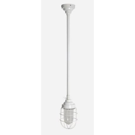 Housedoctor Asta lampada a sospensione in metallo, bianca, 175 cm