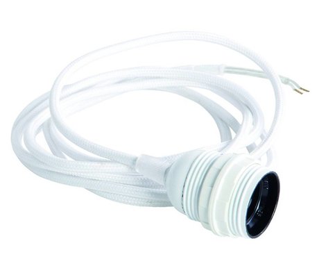 Housedoctor Cavo elettrico con E27, bianco, 300 centimetri