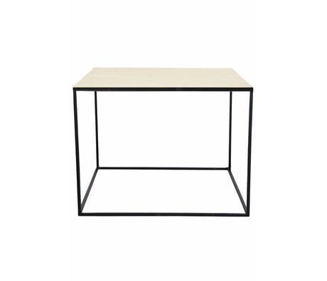 Housedoctor Coffee table made of metal, black / copper, 60x60x45cm