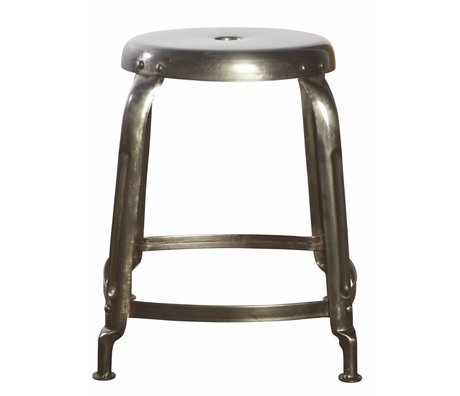 Housedoctor Tabouret en métal, gris, Ø36x45cm