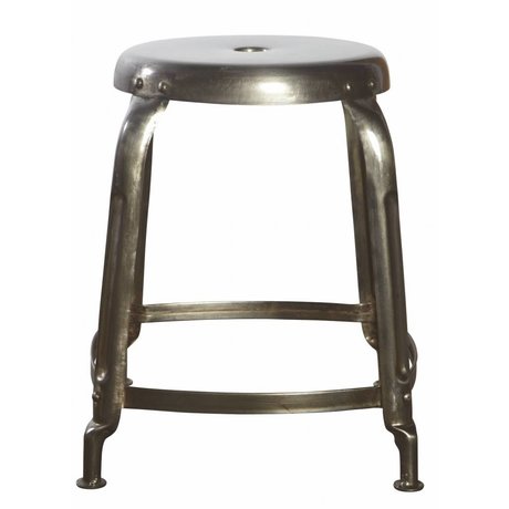 Housedoctor Stool in metal, gray, Ø36x45cm