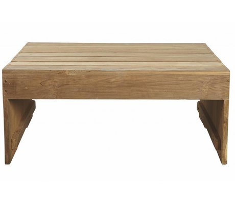 Housedoctor Coffee table made of teak, brown, 82x70x35cm
