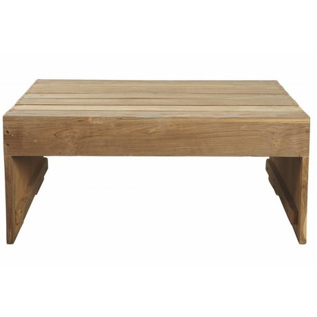 Housedoctor Coffee table made of teak, brown, 82x70x35cm