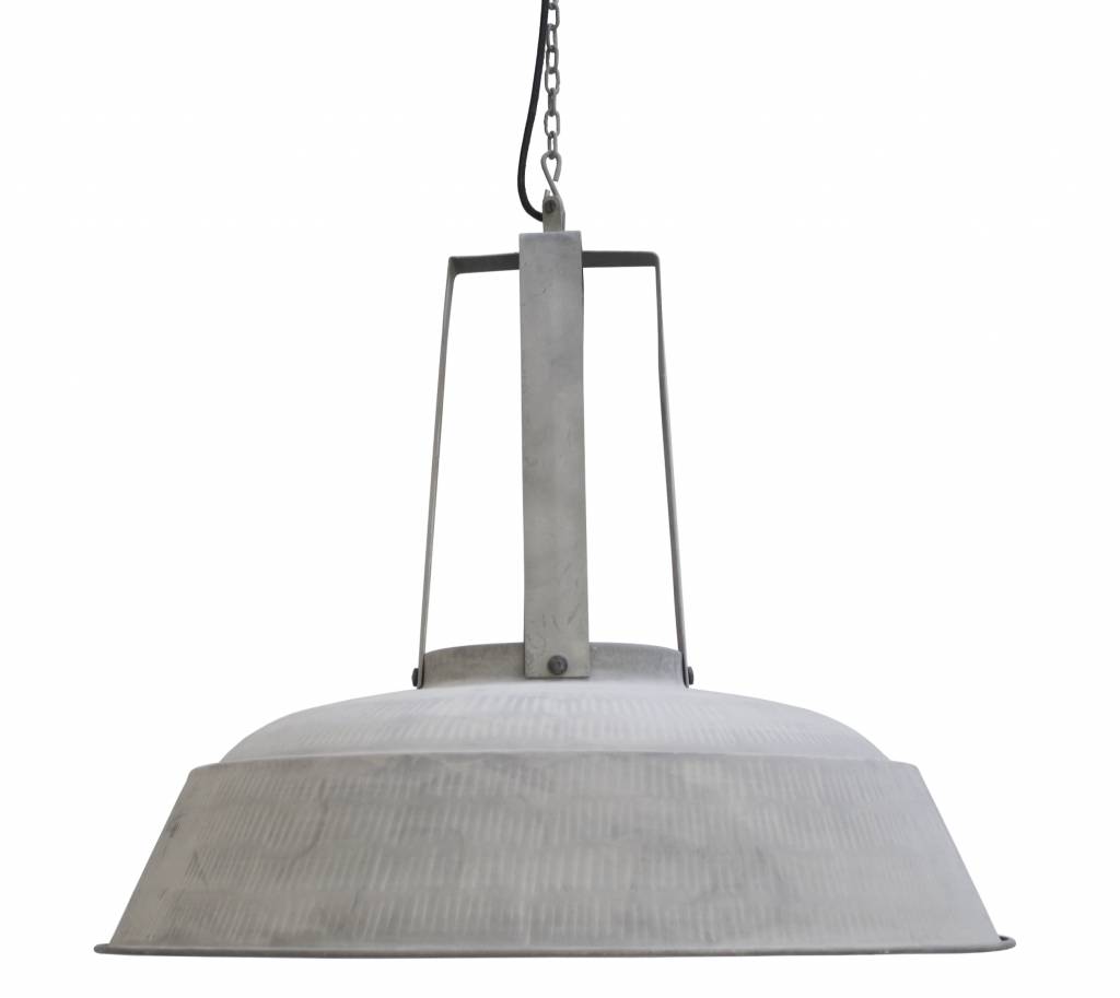 HKliving Industrial hanging lamp XL, matt gray, metal