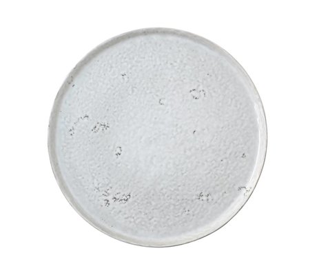 HK-living White plate ceramic 28x28x2,2cm