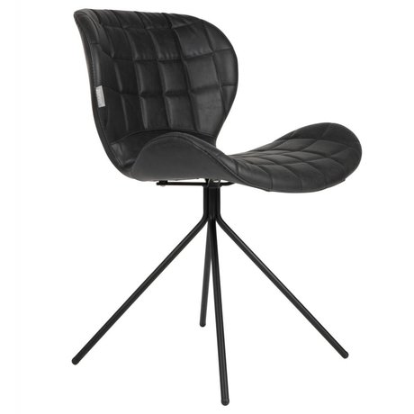 Zuiver Dining chair OMG LL black leatherette 51x56x80cm