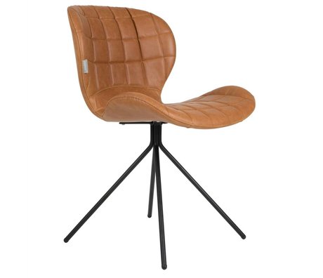 Zuiver Salle à manger chaise OMG LL brun 51x56x80cm similicuir
