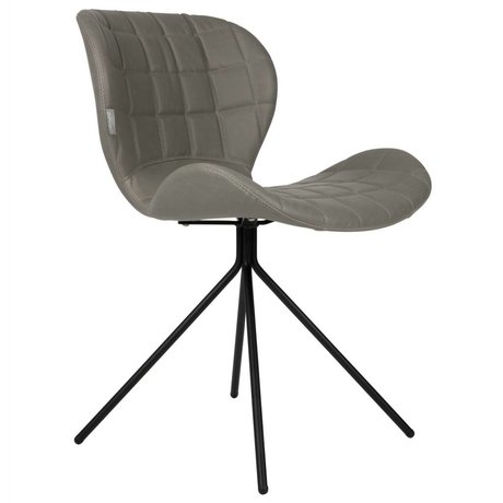 Zuiver Spisebordsstol OMG LL grå kunstlæder 51x56x80cm
