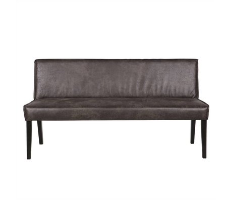 BePureHome Bank Rodeo 83x156x61cm en cuir noir