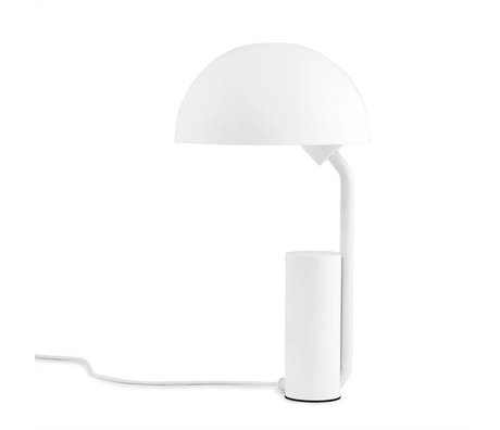 Normann Copenhagen Bordlampe kasket hvid plast ø28x50cm