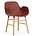 Normann Copenhagen forma poltrona di plastica rossa quercia 79,8x56x52cm