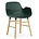 Normann Copenhagen Poltrona forma plastica verde quercia 79,8x56x52cm