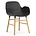 Normann Copenhagen Stuhl mit Armlehne Form in schwarz Eichenholz und Kunststoff 79,8x56x52cm