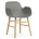 Normann Copenhagen Armchair shape gray plastic oak 79,8x56x52cm