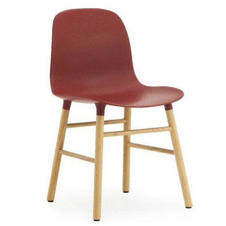 Normann Copenhagen Sedia di plastica stampo quercia rossa 78x48x52cm