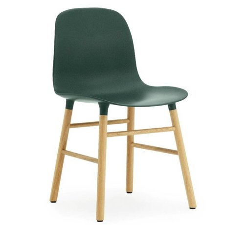 Normann Copenhagen Chaise en plastique moule chêne vert 78x48x52cm