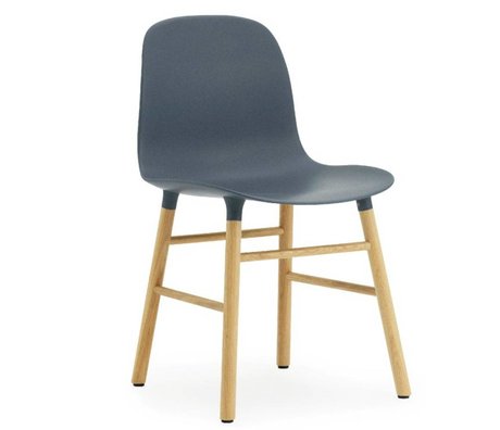 Normann Copenhagen Chair mold plastic blue oak 78x48x52cm
