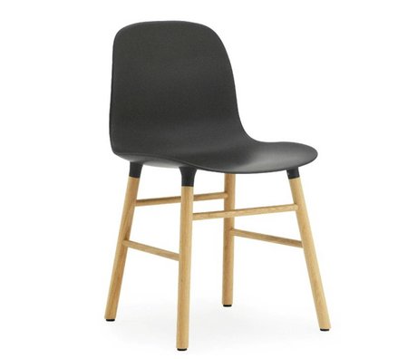 Normann Copenhagen Sedia di plastica stampo quercia nera 78x48x52cm