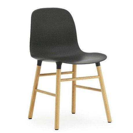 Normann Copenhagen Sedia di plastica stampo quercia nera 78x48x52cm