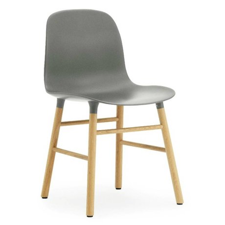 Normann Copenhagen Stol skimmel plast grå eg 78x48x52cm