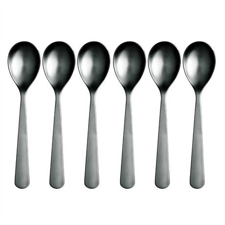 Normann Copenhagen Teelöffel Normann Cutlery aus rostfreiem Stahl, Set mit 6 Teelöffeln