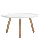 Normann Copenhagen Tabel Tablo hvid plast aske ø78cm