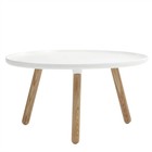 Normann Copenhagen Tisch Tablo in weiß Eschenholz und Kunststoff ø78cm