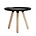 Normann Copenhagen Tabla Tablo plástico negro Ø50cm madera de fresno