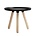 Normann Copenhagen Tisch Tablo schwarz aus Kunststoff und Eschenholz Ø50cm