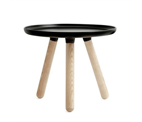 Normann Copenhagen Tabel Tablo sort plast asketræ Ø50cm