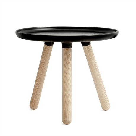 Normann Copenhagen Tabel Tablo sort plast asketræ Ø50cm