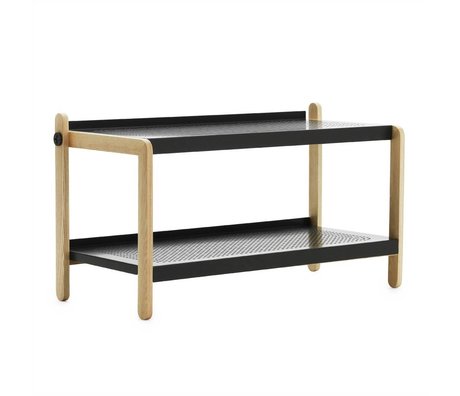 Normann Copenhagen Schuhschrank Sko in grau aus Stahl und Eschenholz 42x76x34cm