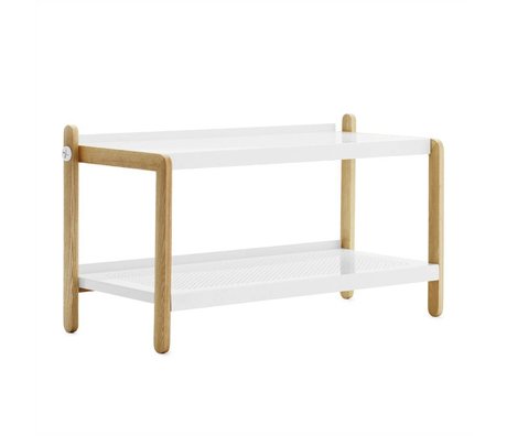 Normann Copenhagen Skoskab Sko hvid stål aske 42x76x34cm