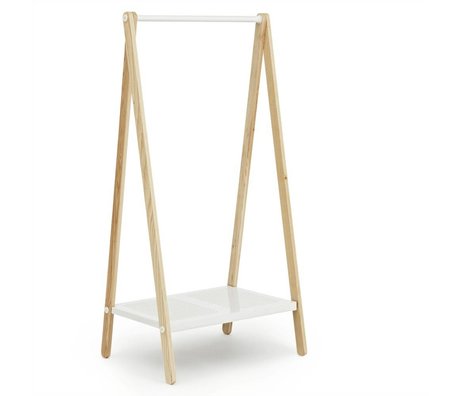 Normann Copenhagen Ropa bastidores de acero blanco ceniza 160x74x59,5cm