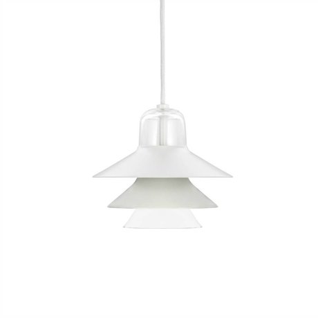 Normann Copenhagen Deckenlampe Ikono grau mit beschichtetem Stahl Glas Ø20cm