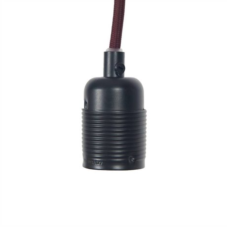 Frama Shop Chaîne Electra avec E27 mat noir bordeaux Ø4x7,2cm métallique