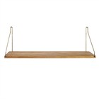 Frama Shop Bookshelf Gold Brass brass oak 60x20cm