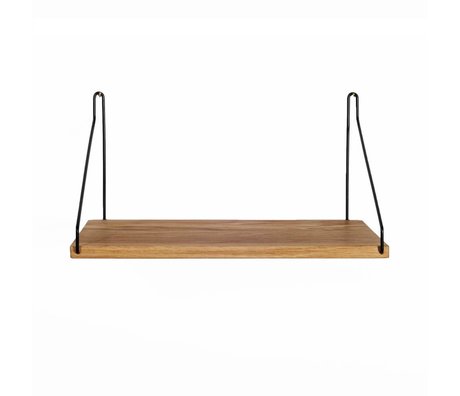 Frama Shop Bookshelf black steel oak 40x20cm