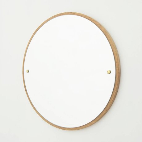 Frama Shop Mirror CM brown oak wood Ø60cm