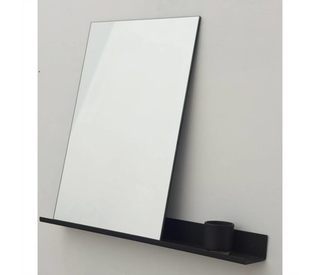 Frama Shop Mirror Hylde sort aluminium 70x90cm