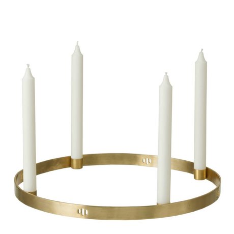 Ferm Living Candlestick Circle Brass Gold ø38cm