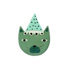 OYOY Accessori per Wall Buster gatto blu 20x27c ceramica verde