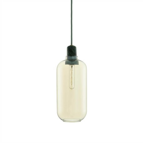 Normann Copenhagen Deckenlampe Amp in grün mit gold aus Marmor Ø11,2x26cm