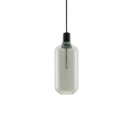 Normann Copenhagen Deckenlampe Amp schwarz aus Glas mit Marmorfassung Ø11,2x26cm