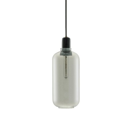 Normann Copenhagen Deckenlampe Amp schwarz aus Glas mit Marmorfassung Ø11,2x26cm